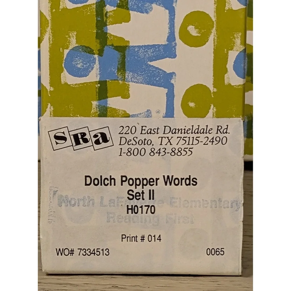 SRA Dolch Sight Words Flash Card Lot Vintage Educational Kids Group Size Game